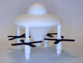 Model of Ancient Astronaut Spaceship of Ezekiel in White Processed Versatile Plastic