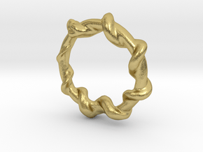 Snake Ring in Natural Brass