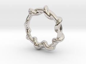 Snake Ring in Rhodium Plated Brass