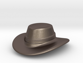 CowBoy hat for classics action figures in Polished Bronzed-Silver Steel