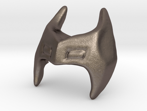 Carta Mask - Cat form for use on Guenhwy in Polished Bronzed-Silver Steel