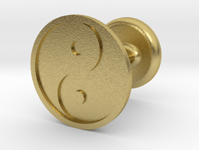 Yinyang Wax Seal in Natural Brass