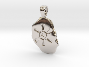 Primal sun [pendant] in Rhodium Plated Brass