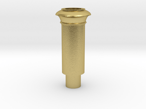 Capped Locomotive Smokestack in Natural Brass