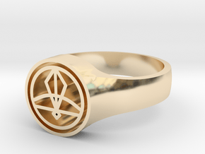 Owl House Ice Glyph Ring (Small) in 14K Yellow Gold: 5 / 49