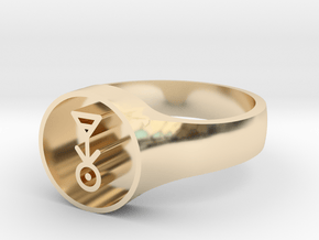 Owl House Plant Glyph Ring (Small) in 14K Yellow Gold: 5 / 49