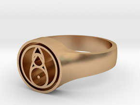 Owl House Fire Glyph Ring (Small) in Polished Bronze: 5 / 49