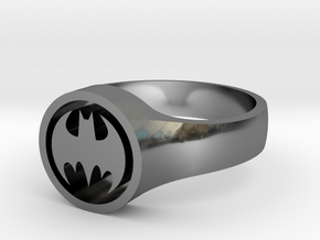 Batman Ring (Small) in Fine Detail Polished Silver: 10 / 61.5