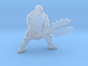 Uruk Warrior Great Axe miniature model fantasy rpg in Smooth Fine Detail Plastic