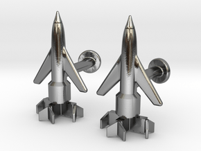 Thunderbird 1 Cufflinks in Polished Silver