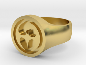 Batman Knightfall Ring (Large) in Polished Brass: 10 / 61.5