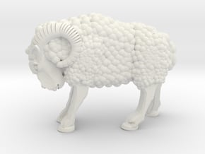 Ram in White Natural Versatile Plastic