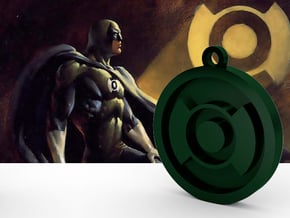 Batman In Darkest Knight Symbol Pendant in Tan Fine Detail Plastic