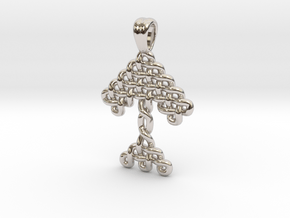 Tree knot [pendant] in Rhodium Plated Brass