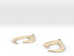 Claw (Earring Charm) in 14k Gold Plated Brass