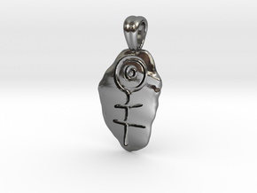 Primitive symbol [pendant] in Polished Silver