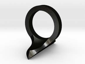 GASTROPNIR - Nordic Ring Minimalist Silver & Metal in Matte Black Steel: 5.5 / 50.25