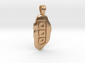 Squares Symbol [pendant] in Polished Bronze