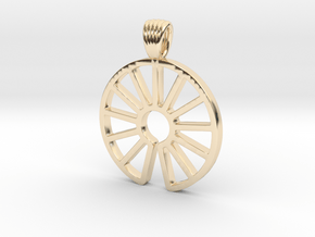 Wheel of Sun [pendant] in 14K Yellow Gold