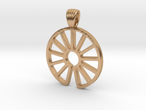 Wheel of Sun [pendant] in Polished Bronze