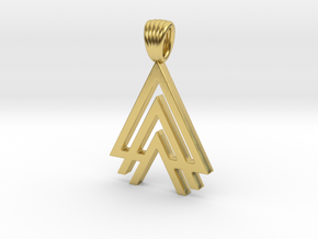 Tritriangles [Pendant] in Polished Brass