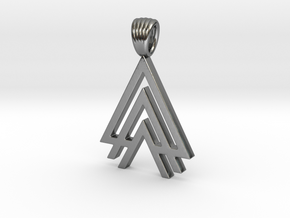 Tritriangles [Pendant] in Polished Silver