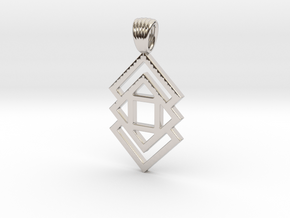 Triple square [pendant] in Platinum