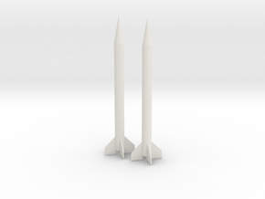 1/100 Scale Scud D Missile set of 2 in White Natural Versatile Plastic