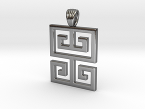 Greek shape [Pendant] in Polished Silver