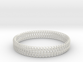 Euro 6-in-1 Chainmail Bracelet A in White Premium Versatile Plastic