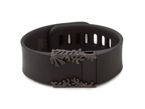 Steel Matisse cuff for Fitbit Charge & HR in Polished and Bronzed Black Steel