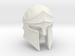 Spartan Helmet (damaged) Origins in White Natural Versatile Plastic