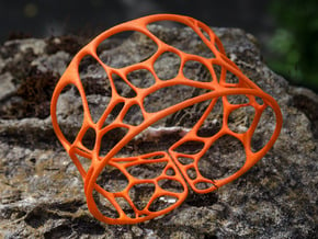  Bracelet Voronoi II  in Orange Processed Versatile Plastic