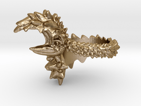 Umbrella Bird Ring  in Polished Gold Steel