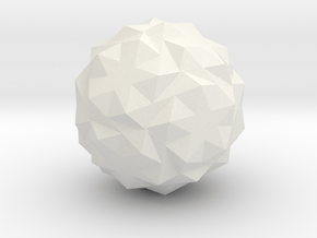 01. Snub Dodecadodecahedron V2 - 1 in in White Natural Versatile Plastic