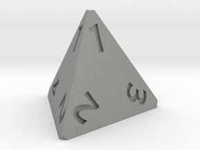 4 sided dice (d4) 20mm dice in Gray PA12