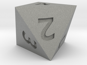 8 sided dice (d8) 20mm dice in Gray PA12