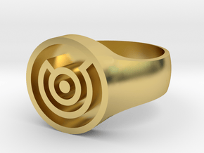 Owl House King's Glyph Ring (Large) in Polished Brass: 5 / 49