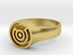 Owl House King's Glyph Ring (Small) in Polished Brass: 5 / 49