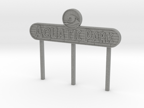 Modern Aquatic Park Sign in Gray PA12