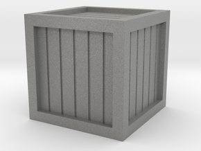 Simple Wooden Crate in Gray PA12