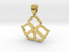 Flowers [Pendant] in Polished Brass