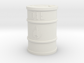 28mm Explosive Oil Drum in White Natural Versatile Plastic