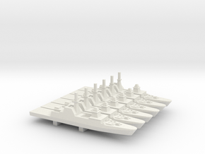 Formidable-class frigate x 6, 1/2400 in White Natural Versatile Plastic