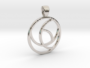 Circle flower [Pendant] in Platinum