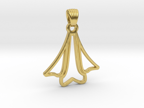 Bell flower [Pendant] in Polished Brass