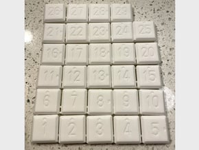 Hyperbolic 29 puzzle (Tiles) in White Processed Versatile Plastic