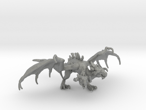 Two Headed Wyvern 157mm miniature model fantasy wh in Gray PA12