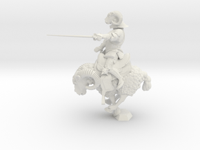 Ram Knight in White Natural Versatile Plastic