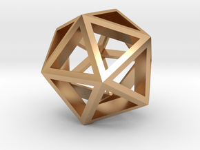 Icosahedron-1inch in Polished Bronze